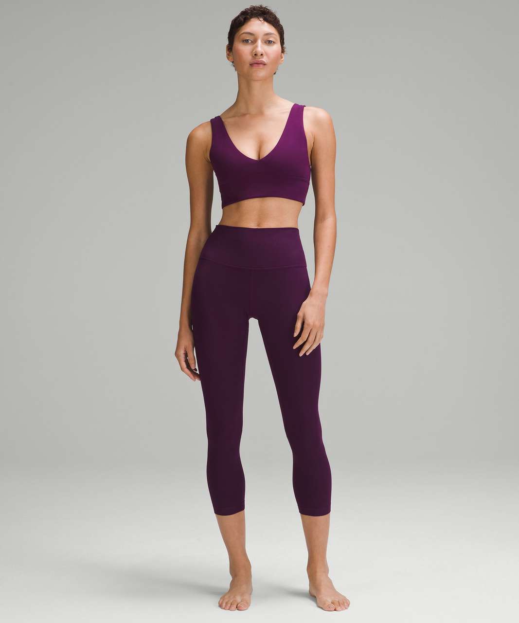 Lululemon Align Ribbed High-Rise Crop 23 - Dramatic Magenta - lulu fanatics