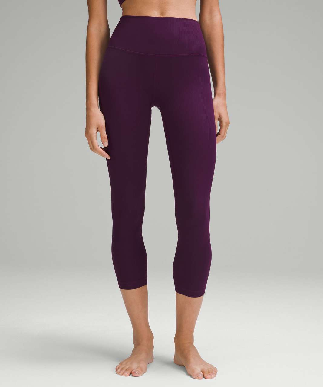 Lululemon Align Ribbed High-Rise Crop 23 - Utility Blue - lulu fanatics