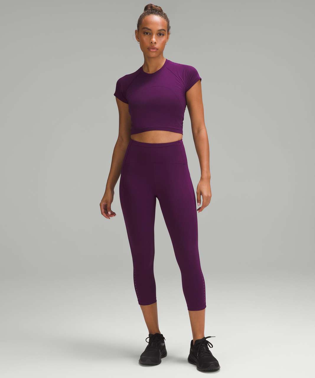 lululemon athletica Purple Pink Crop Leggings, Dance Ready