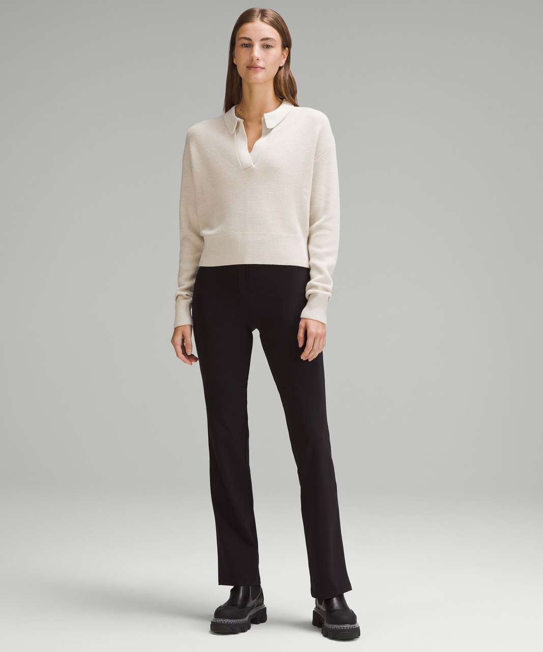 Women's Merino Wool-Blend Collared Full-Zip Sweater