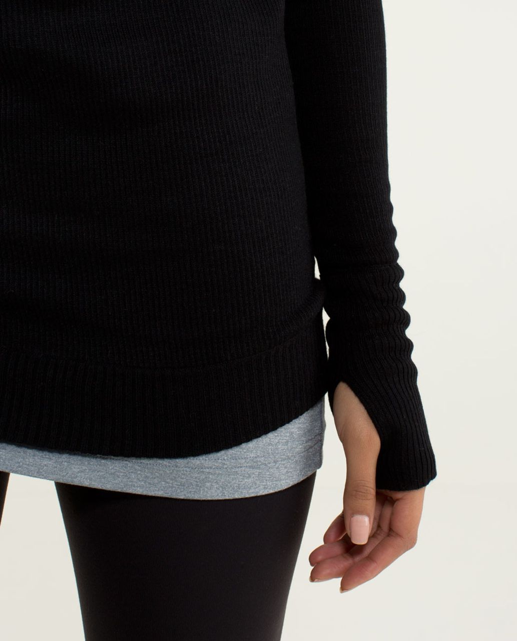 Lululemon Chai Time Pullover II - Black /  Heathered Deep Coal