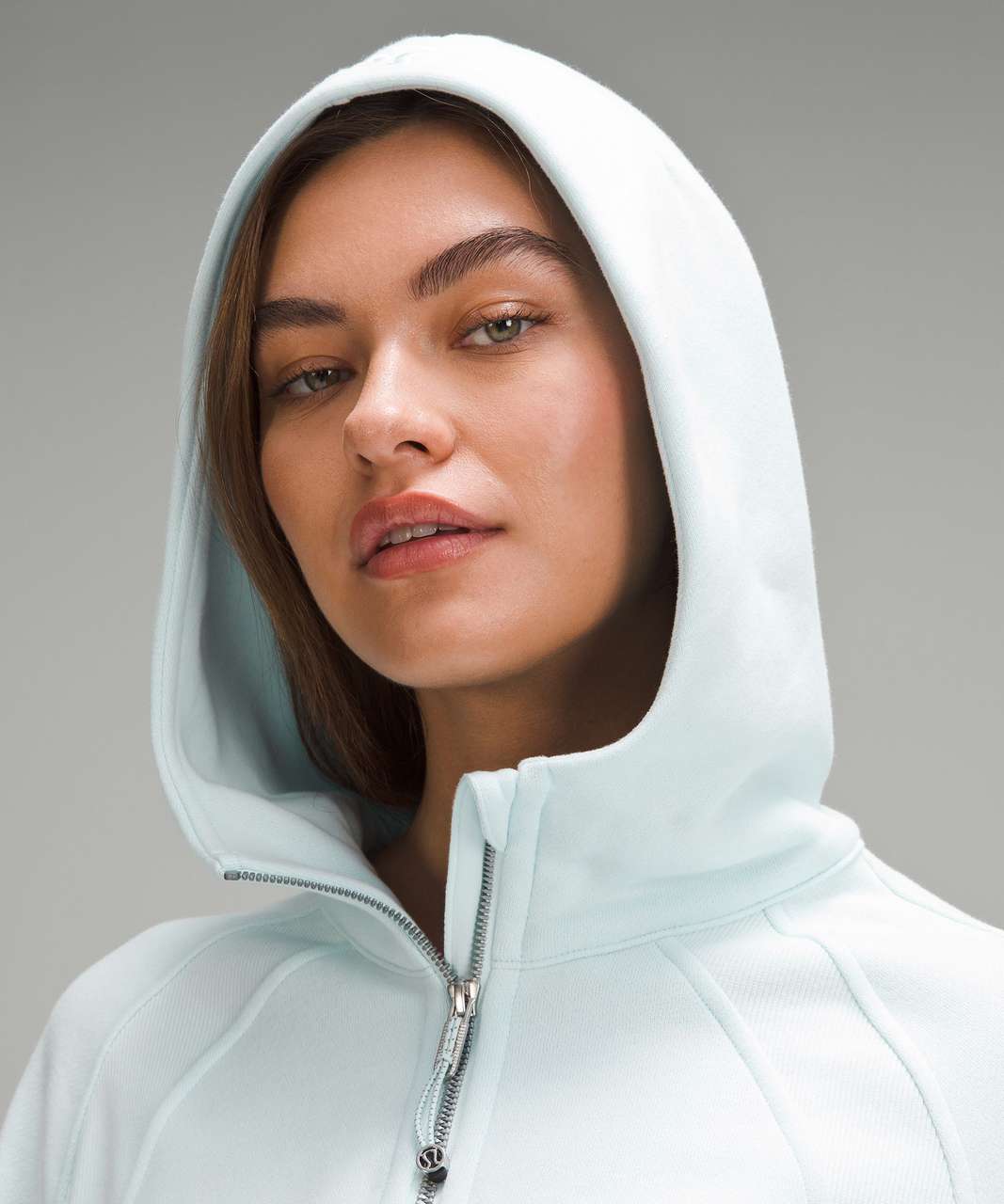 Oversized Zip Through Bonded Scuba Hoodie