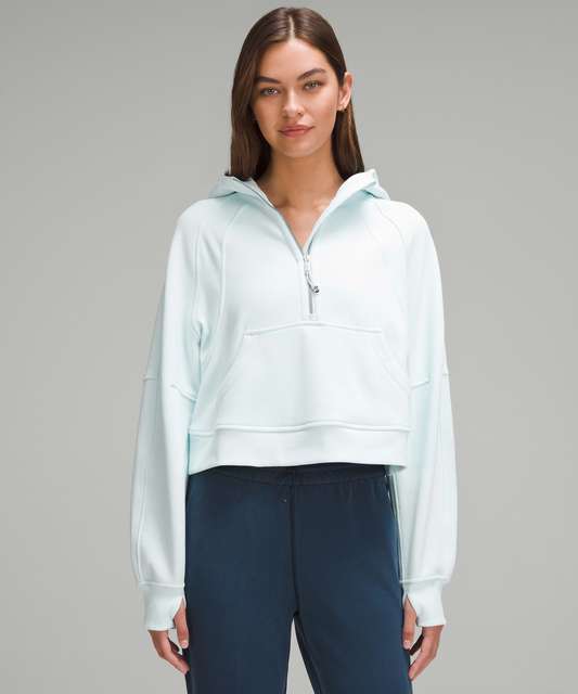 Lululemon Scuba Oversized Half-Zip Hoodie - White Opal - lulu fanatics