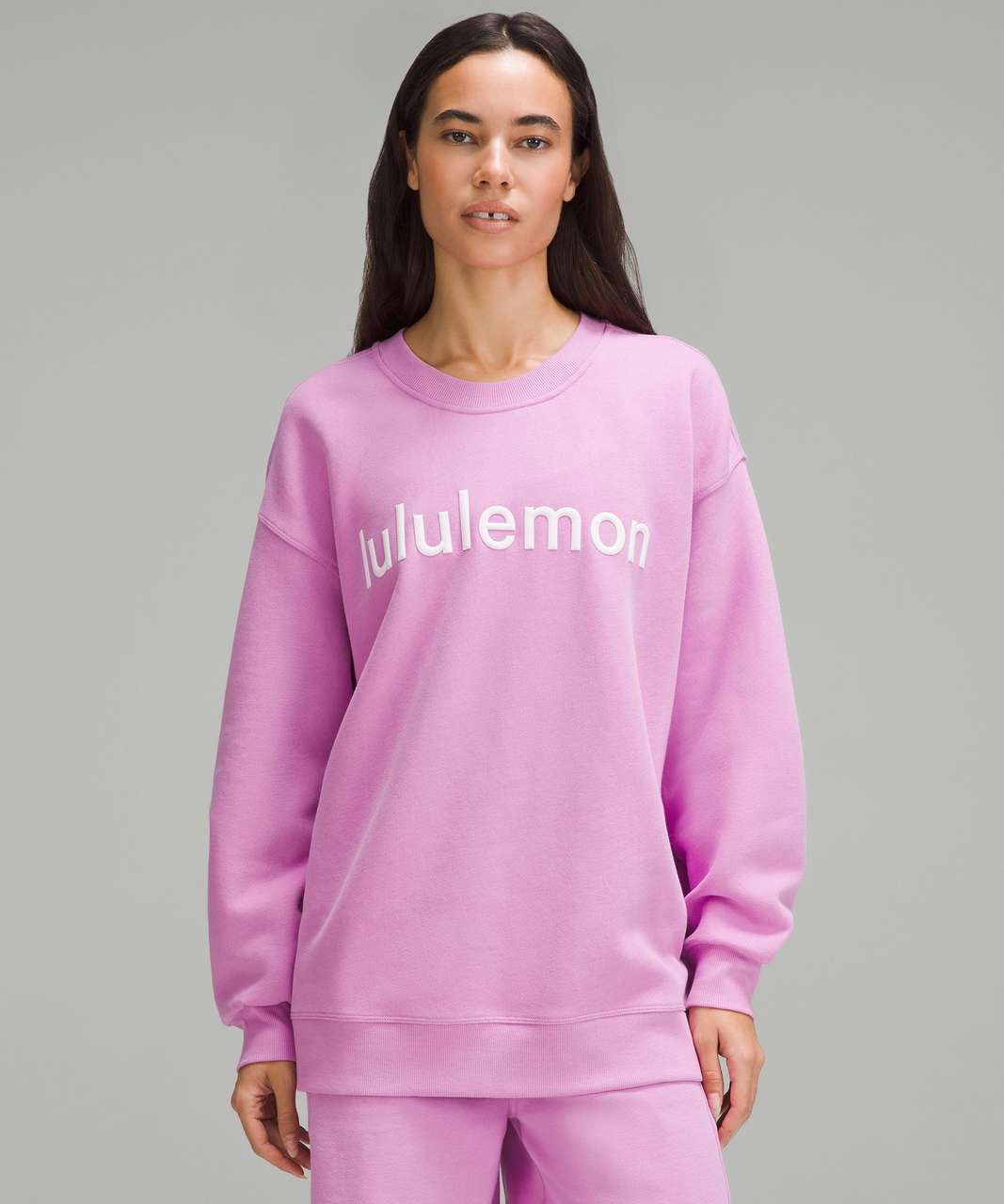 Lululemon Perfectly Oversized Cropped Crew *Softstreme PINK