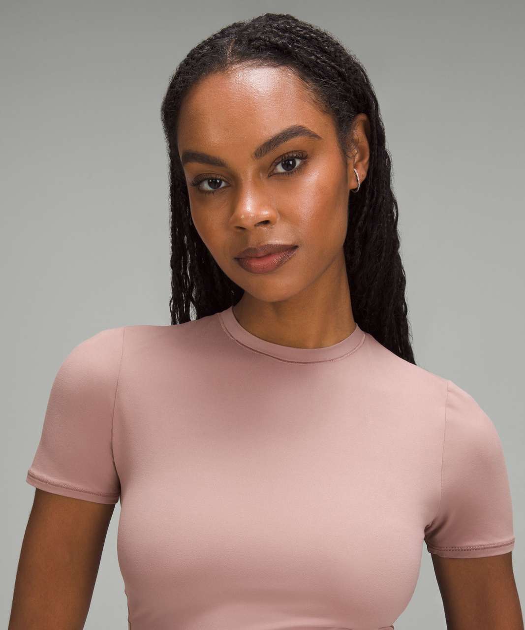 Lululemon Wundermost Ultra-Soft Nulu Crewneck Cropped T-Shirt - Twilight Rose