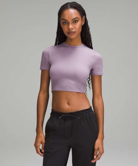 Lululemon Wundermost Ultra-Soft Nulu Crewneck Cropped T-Shirt - Sonic ...