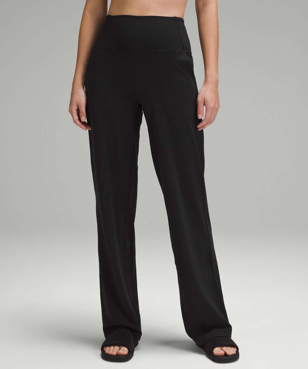 Lululemon Cinchable Wide-Leg High-Rise Pant - Black - lulu fanatics