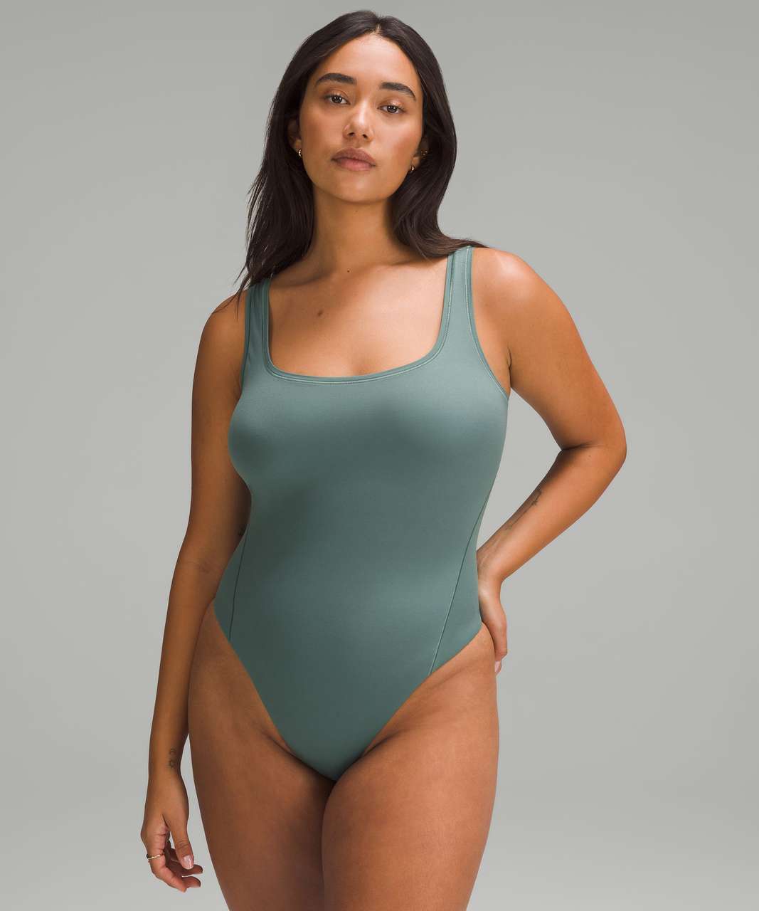 Lululemon Gleam and Glow Bodysuit - Black - lulu fanatics