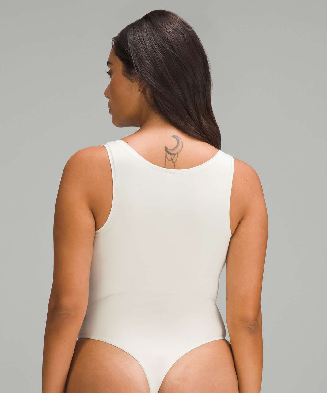 Lululemon Wundermost Ultra-Soft Nulu Square-Neck Sleeveless Bodysuit - Bone