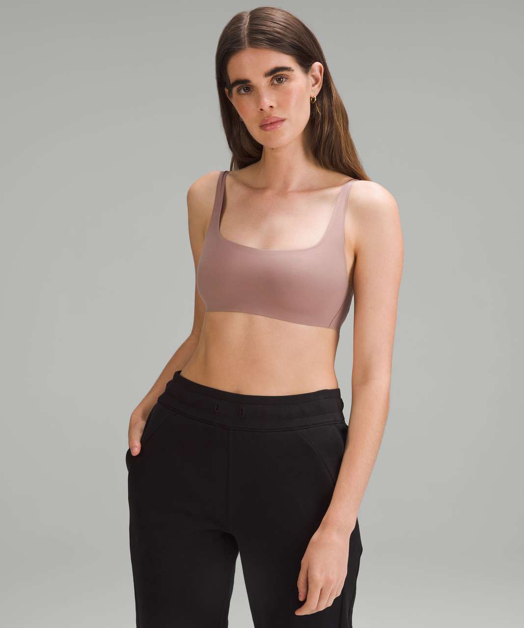 Lululemon Wundermost Ultra-Soft Nulu Scoop-Neck Spaghetti-Strap Bra A–D Cups - Twilight Rose