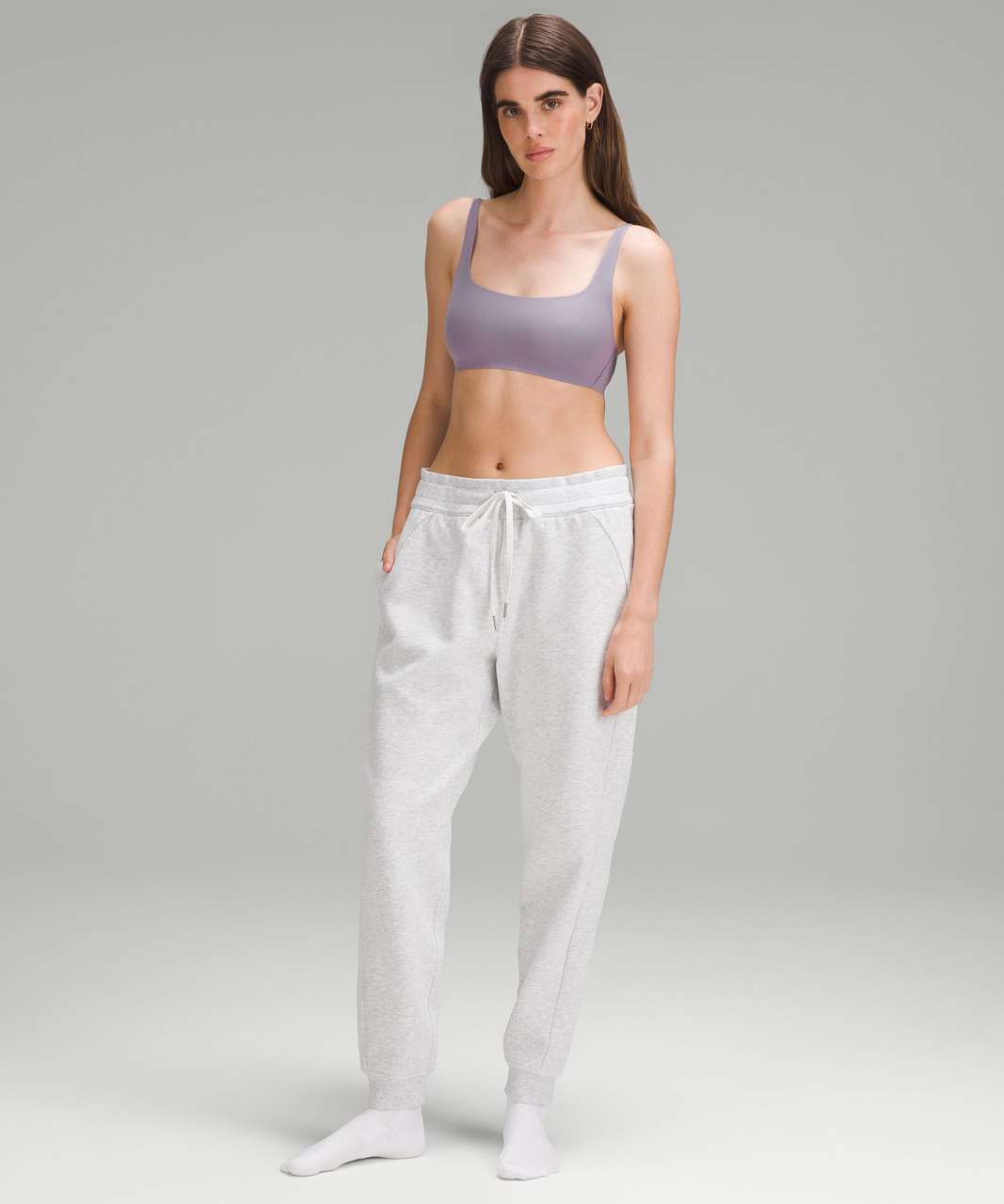 Lululemon Wundermost Ultra-Soft Nulu Scoop-Neck Spaghetti-Strap Bra A–D  Cups - Pale Linen - lulu fanatics