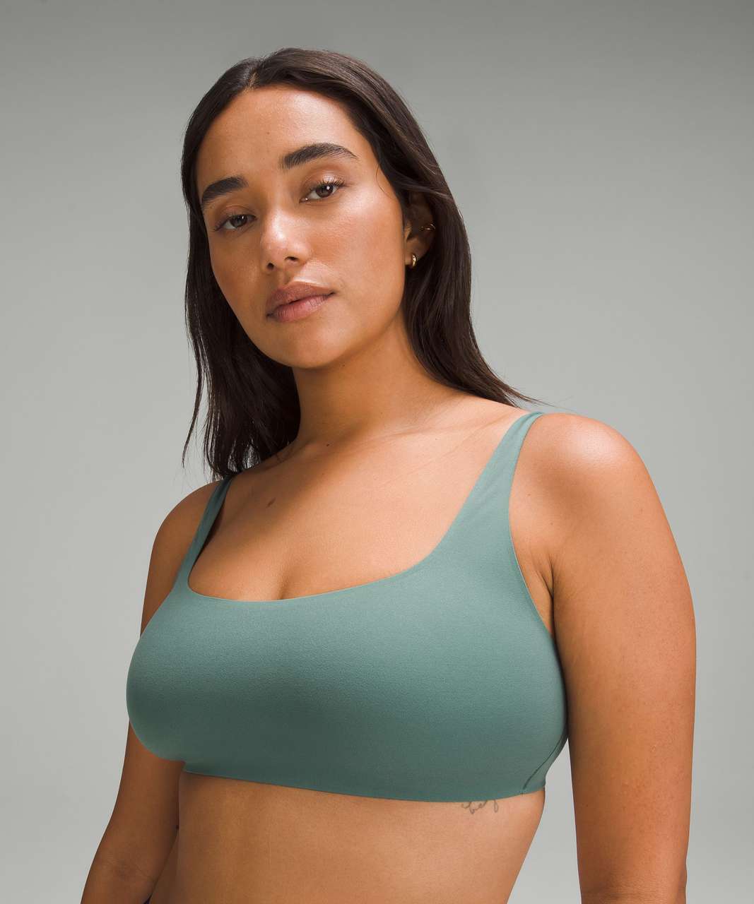 Lululemon Wundermost Ultra-Soft Nulu Scoop-Neck Spaghetti-Strap Bra A–D Cups - Medium Forest