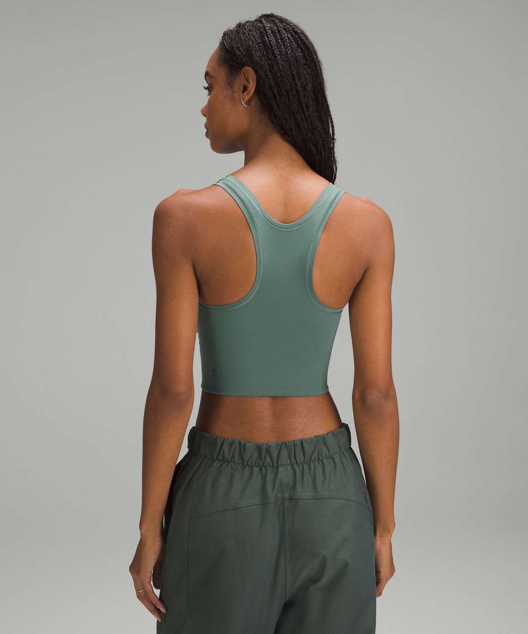 Lululemon Wundermost Ultra-Soft Nulu Scoop-Neck Cropped Tank - Medium Forest