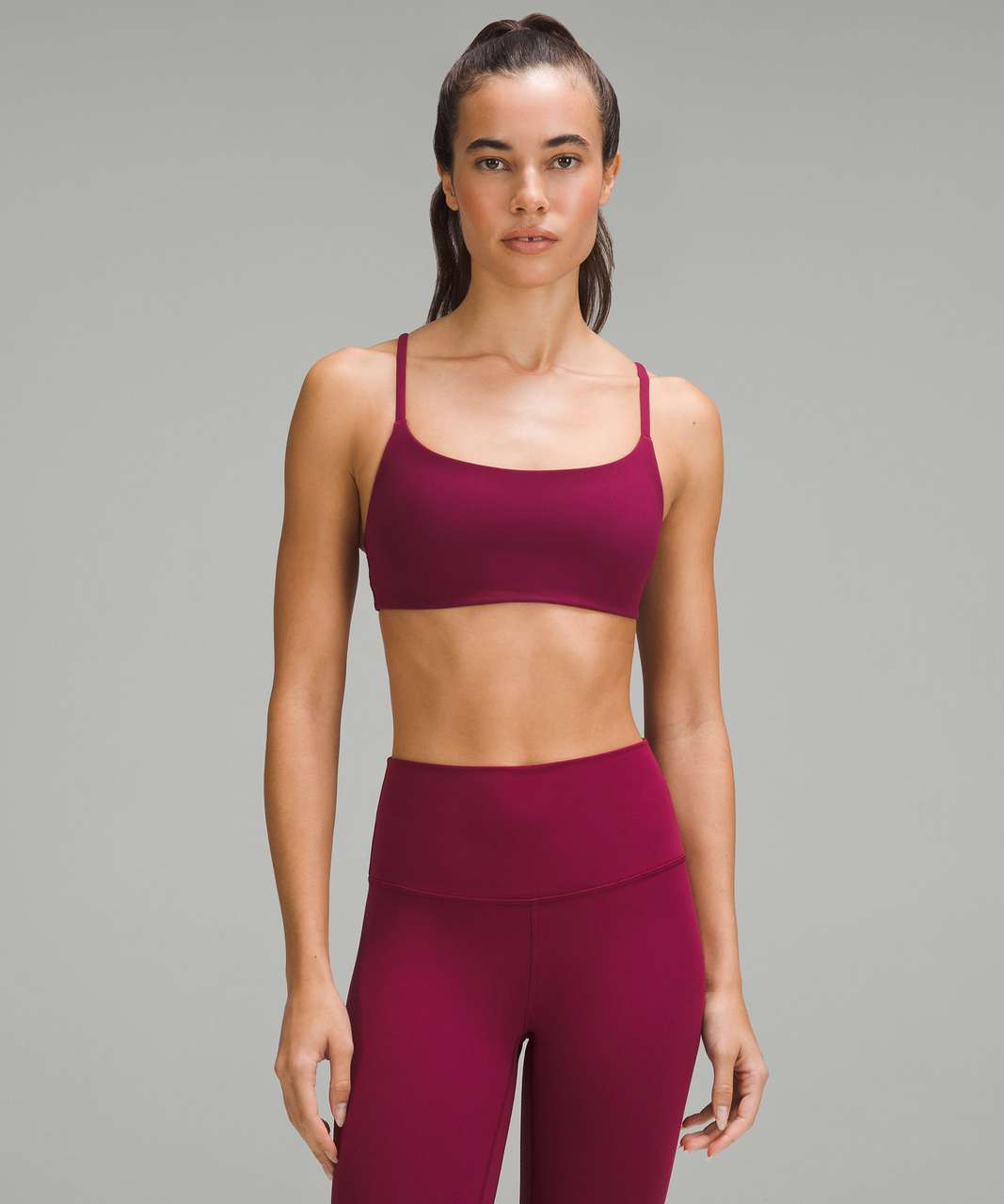 Lululemon Wunder Train Strappy Racer Bra *Light Support, A/B Cup - Deep Luxe