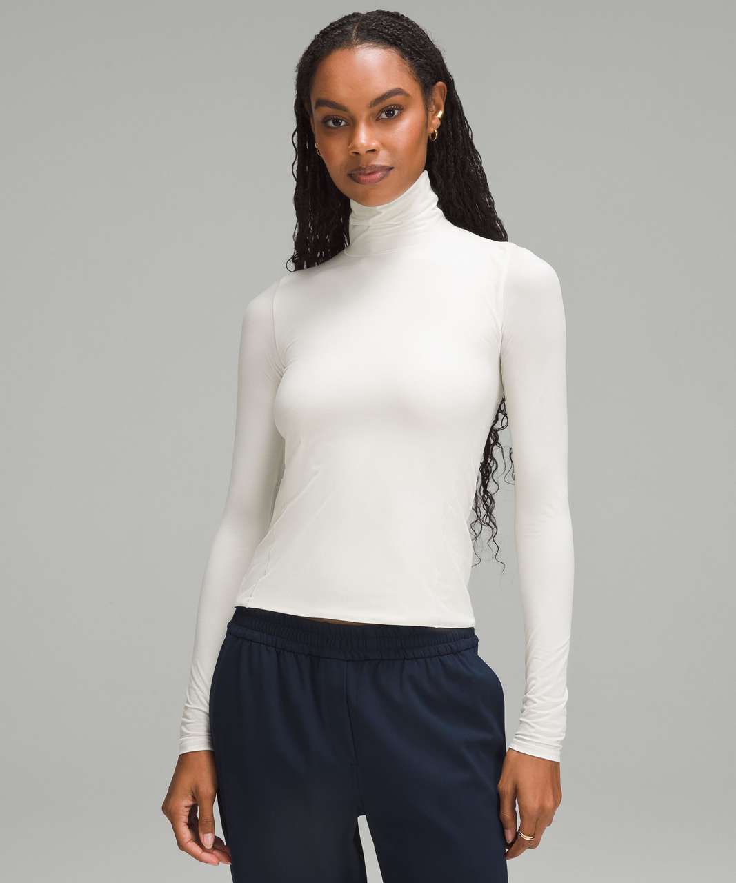 Lululemon Wundermost Ultra-Soft Nulu Long-Sleeve Turtleneck - Bone