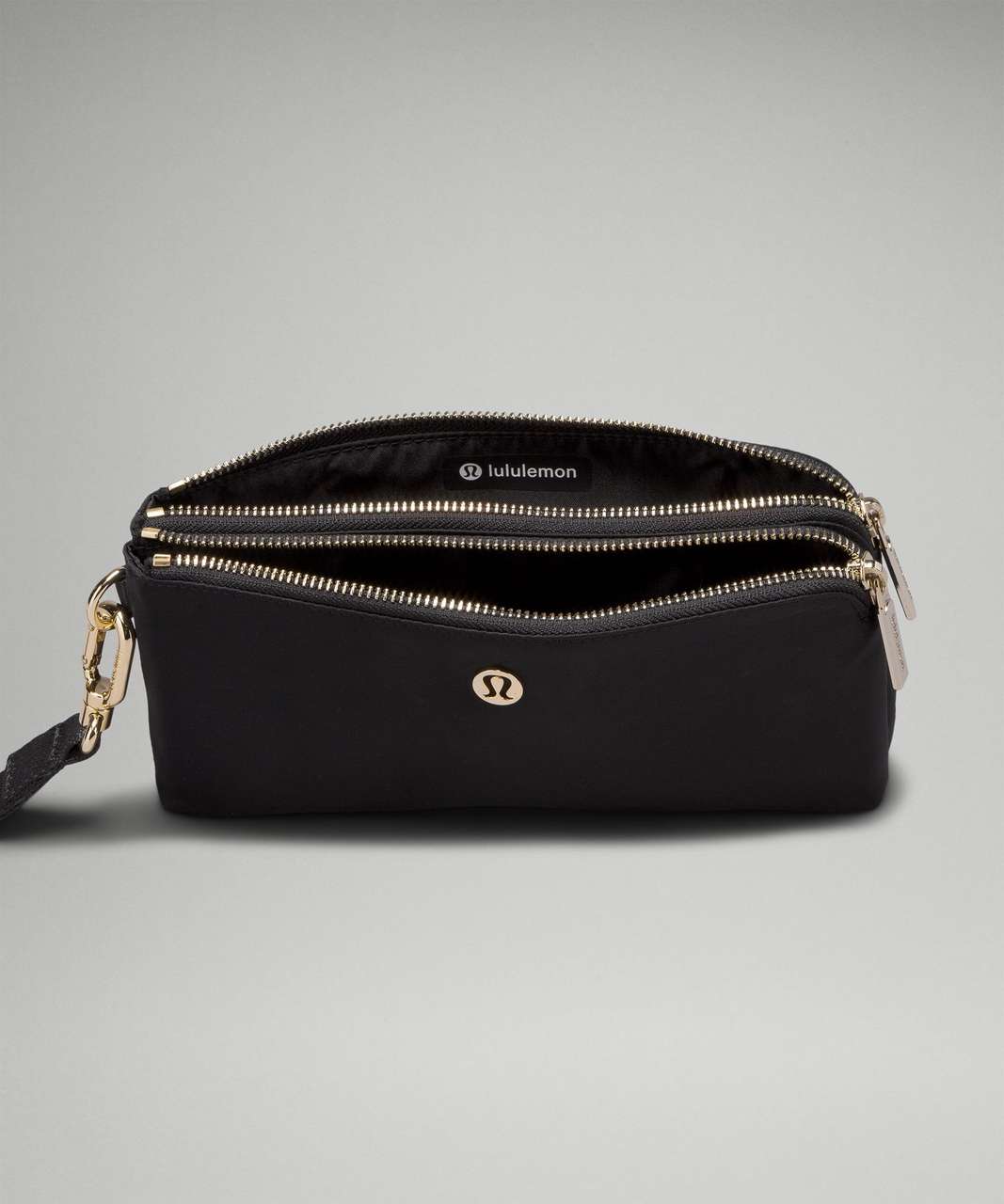 Lululemon Curved Wristlet - Black / Gold (Second Release)