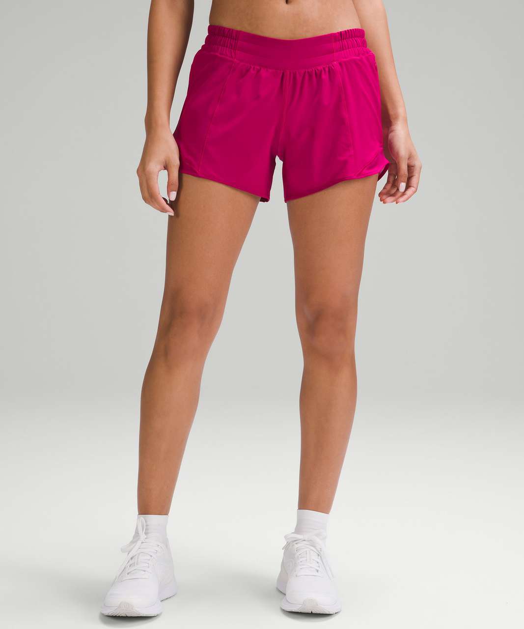 Lululemon Hotty Hot Low-Rise Lined Short 4" - Wild Berry