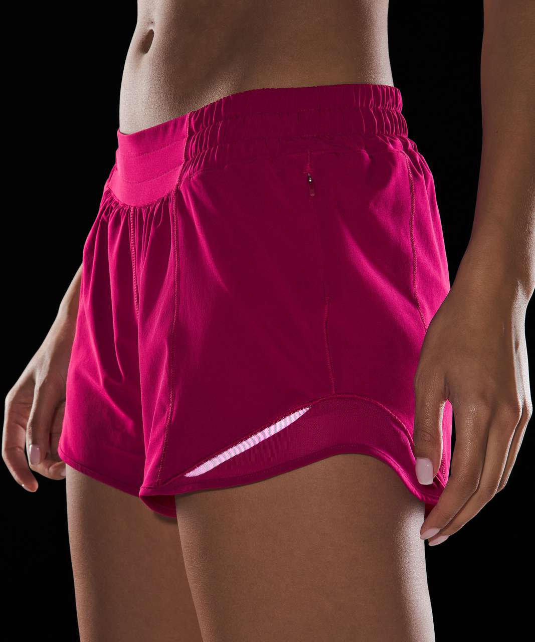 Lululemon Hotty Hot Low-Rise Lined Short 4" - Wild Berry