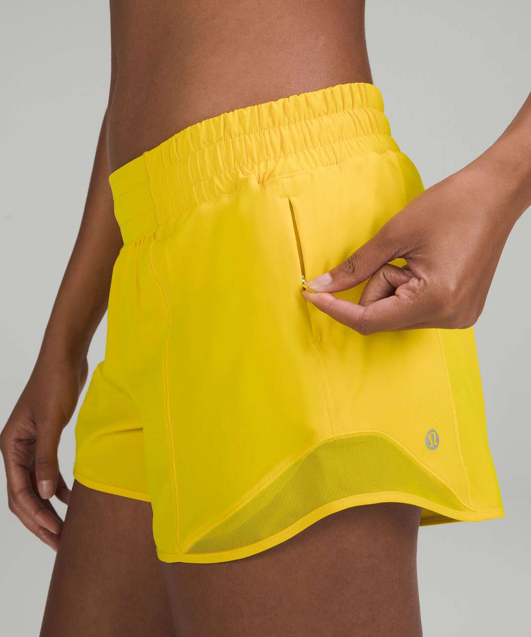 Lululemon Hotty Hot Low-Rise Lined Short 4 - Maize Yellow - lulu fanatics