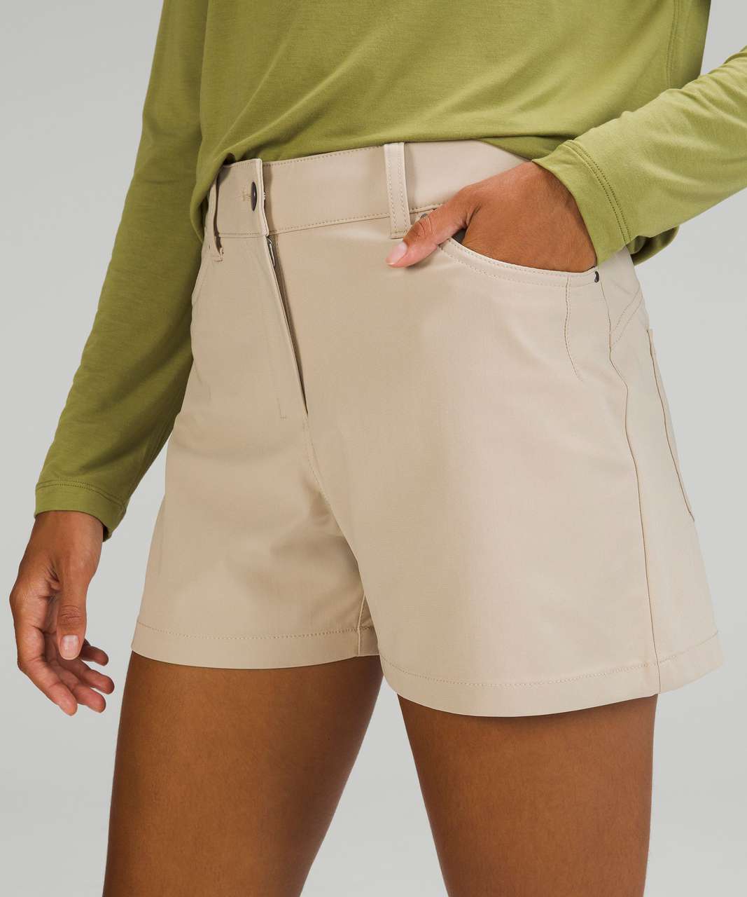 Lululemon Soft Ambitions High Rise Short 4 - Trench - lulu fanatics