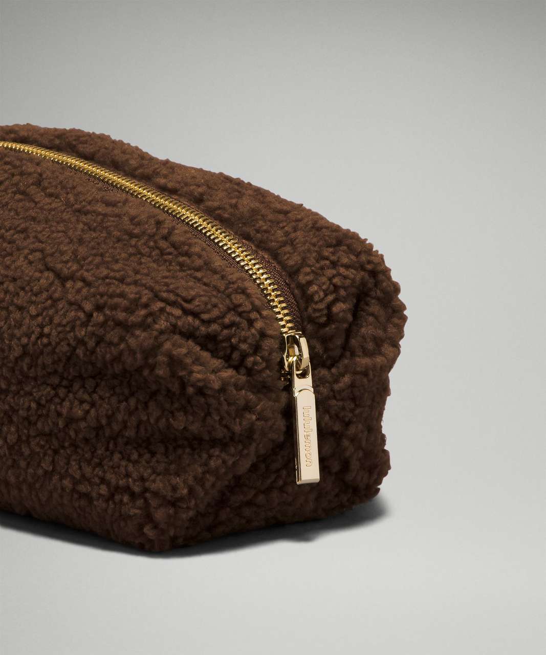 Lululemon Feeling Ready Mini Pouch *Fleece - Brown Earth / Gold