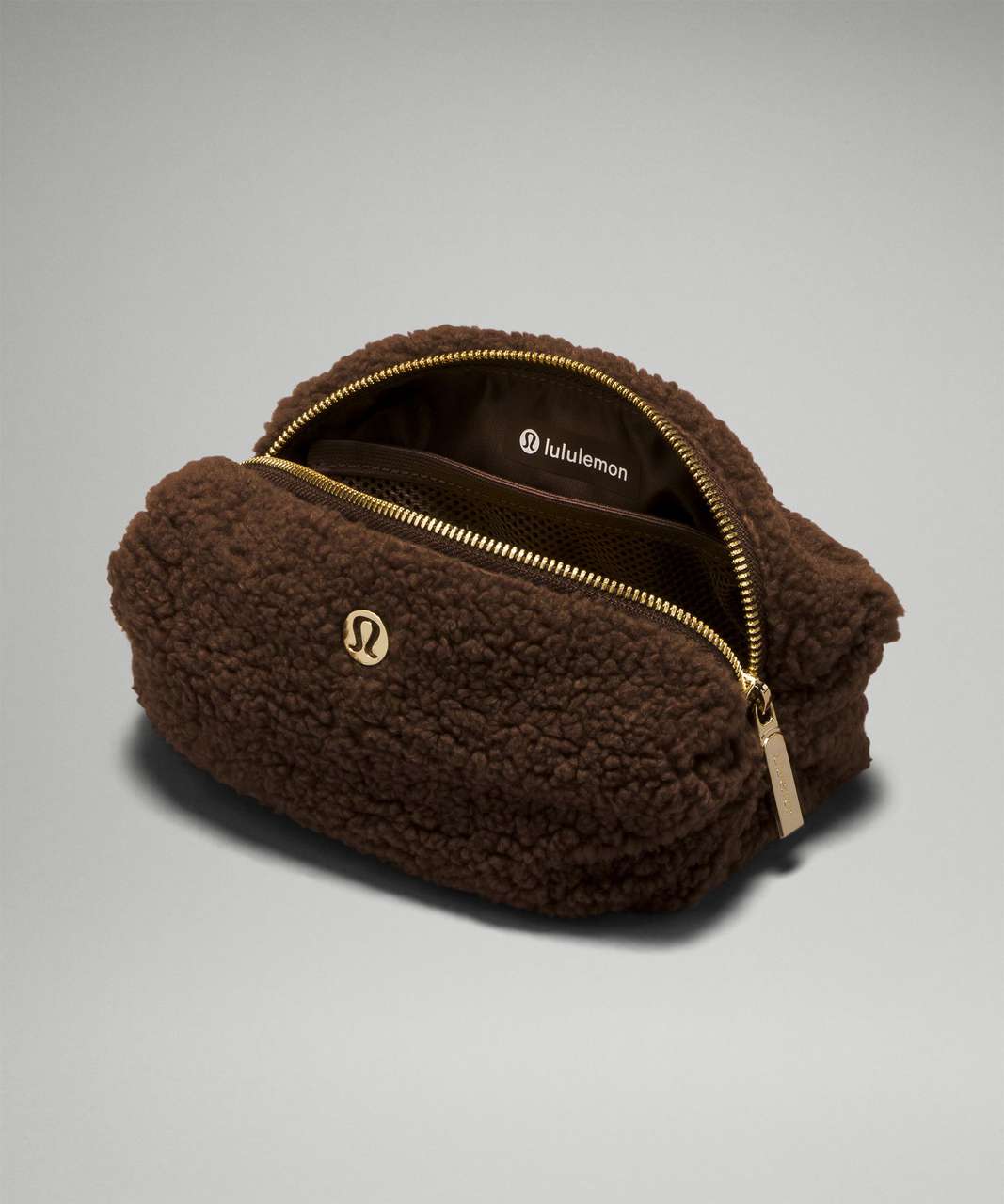 Lululemon Feeling Ready Mini Pouch *Fleece - Brown Earth / Gold