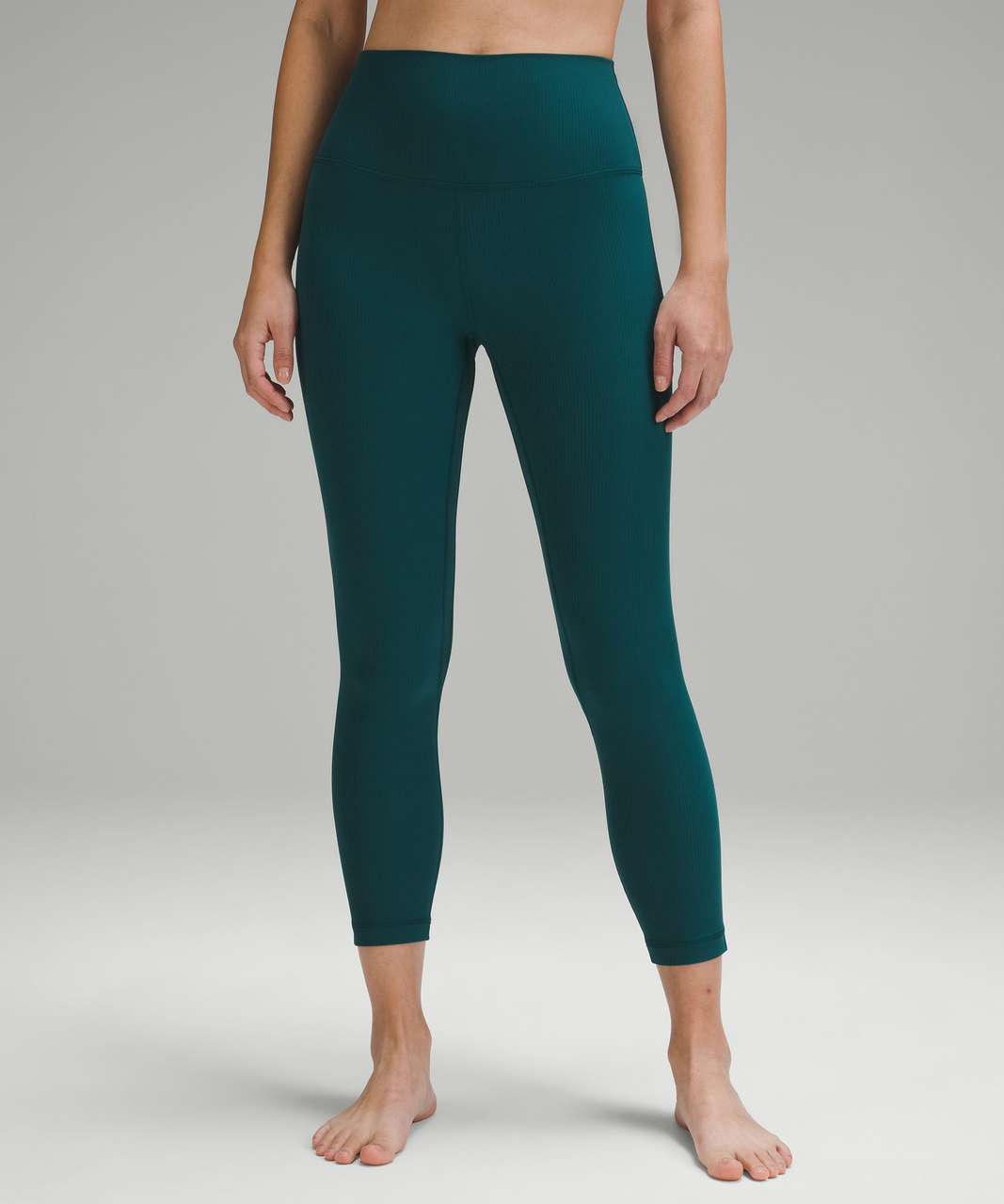 Lululemon Nulu & Mesh Mid Rise Yoga Crop Leggings 23 in Tidewater Teal  Size 2