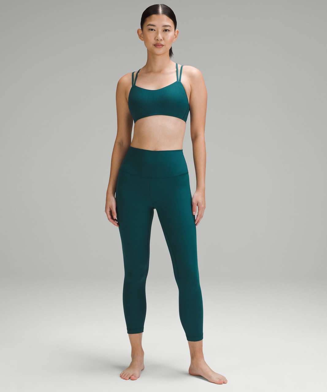 Lululemon Align Ribbed High-Rise Crop 23 - Storm Teal - lulu fanatics