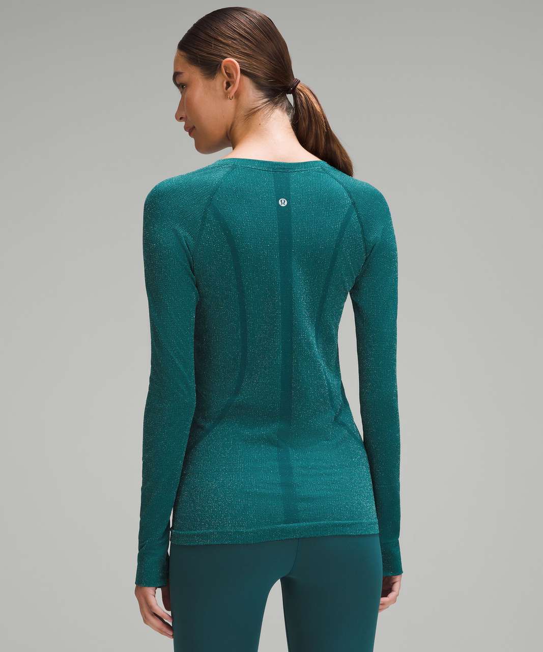 Lululemon Swiftly Tech Long-Sleeve Shirt 2.0 - Parallel Texture Storm Teal / Harmony