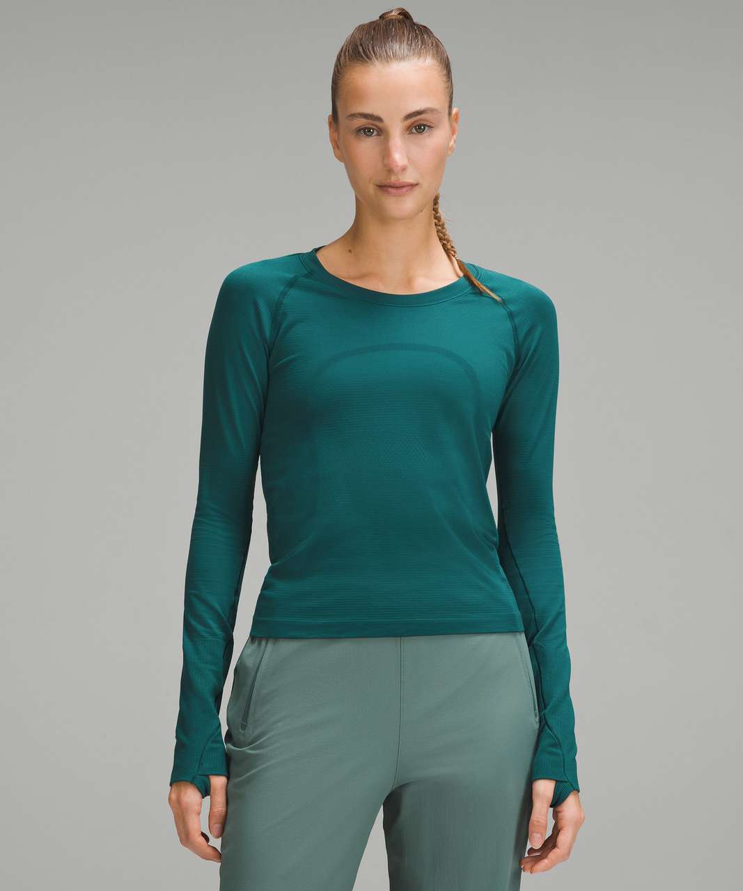 Lululemon Swiftly Tech Long-Sleeve Shirt 2.0 *Race Length - Storm Teal /  Storm Teal - lulu fanatics