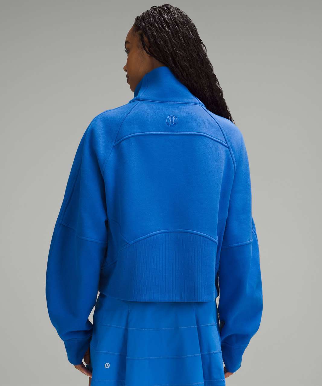 Scuba oversized hooded full zip in blue nile (xs/s), base pace ribbed tank  in blazer blue tone (8), and align 8” short in true navy (6) : r/lululemon