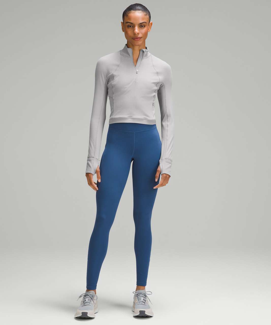 Lululemon Its Rulu Run Half Zip - White - lulu fanatics