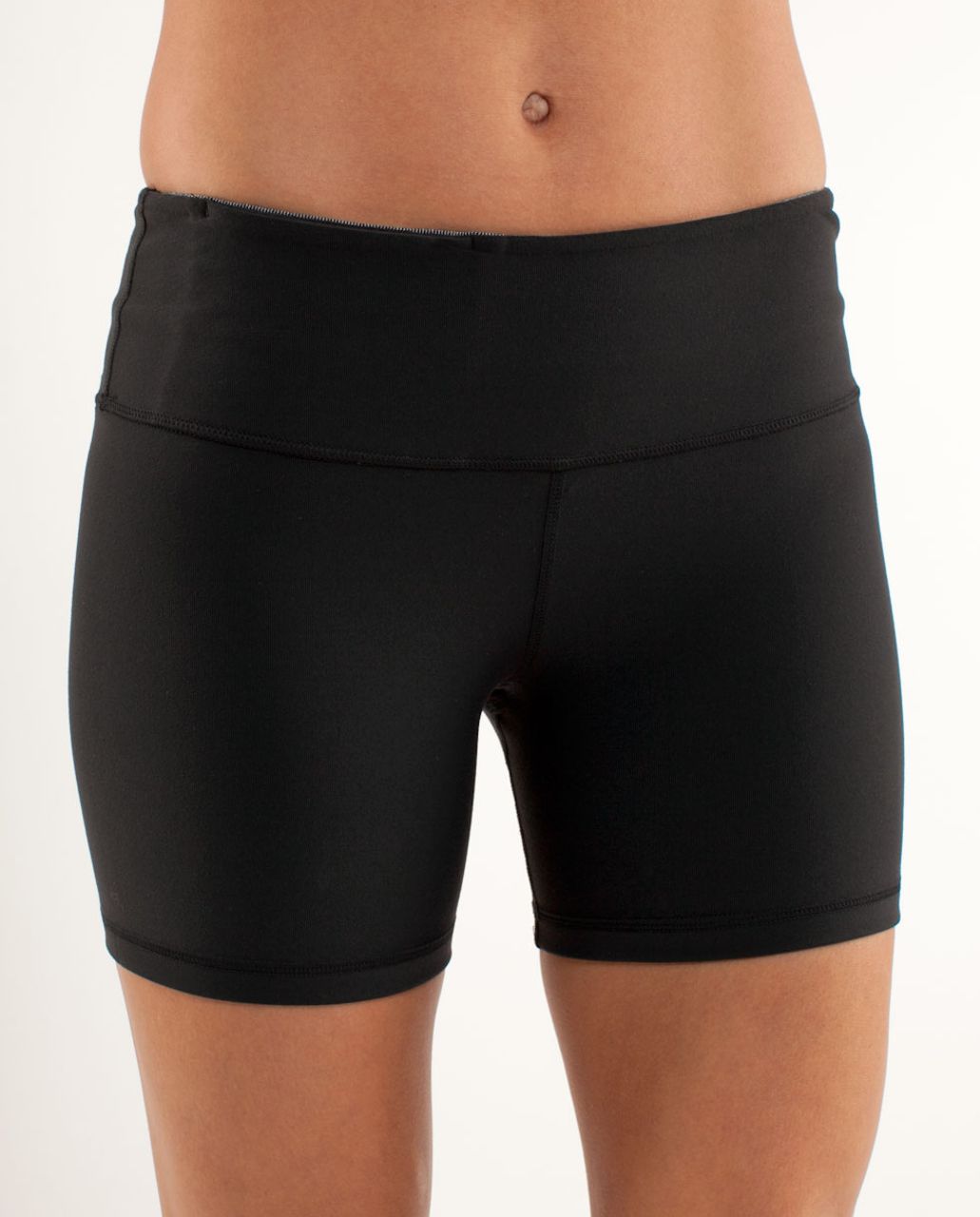 Lululemon Groove Short - Black /  White Black Microstripe /  Heathered Black