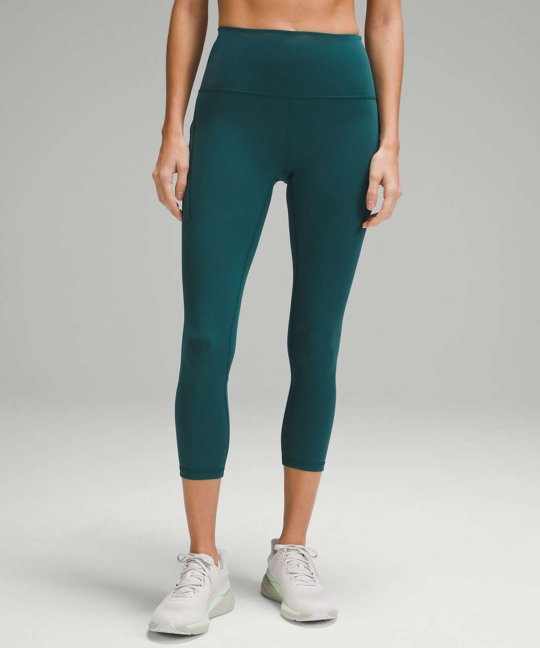 Lululemon Wunder Train High-Rise Crop with Pockets 23" - Storm Teal