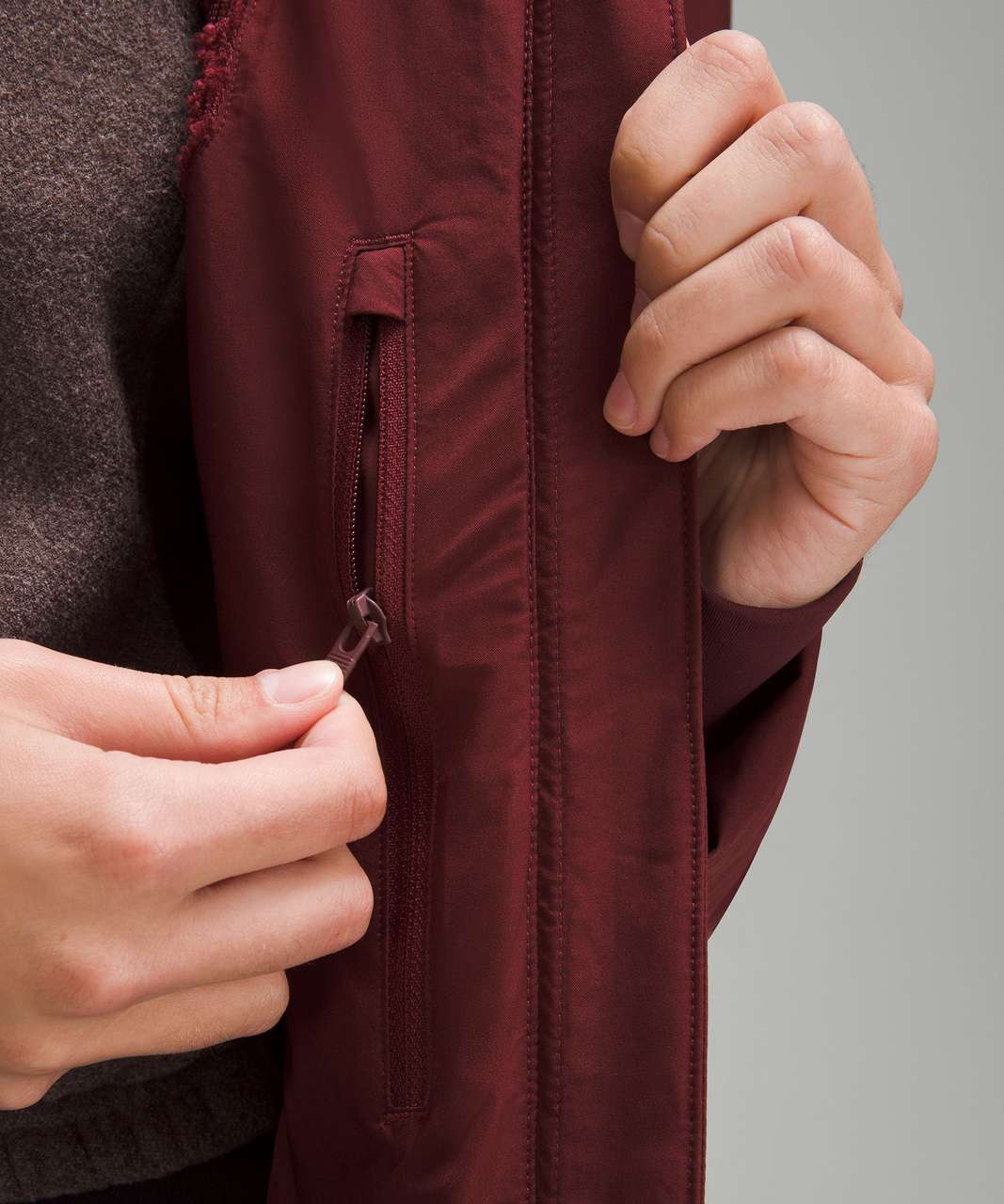 Lululemon StretchSeal Sleet Street Long Jacket - Red Merlot - lulu