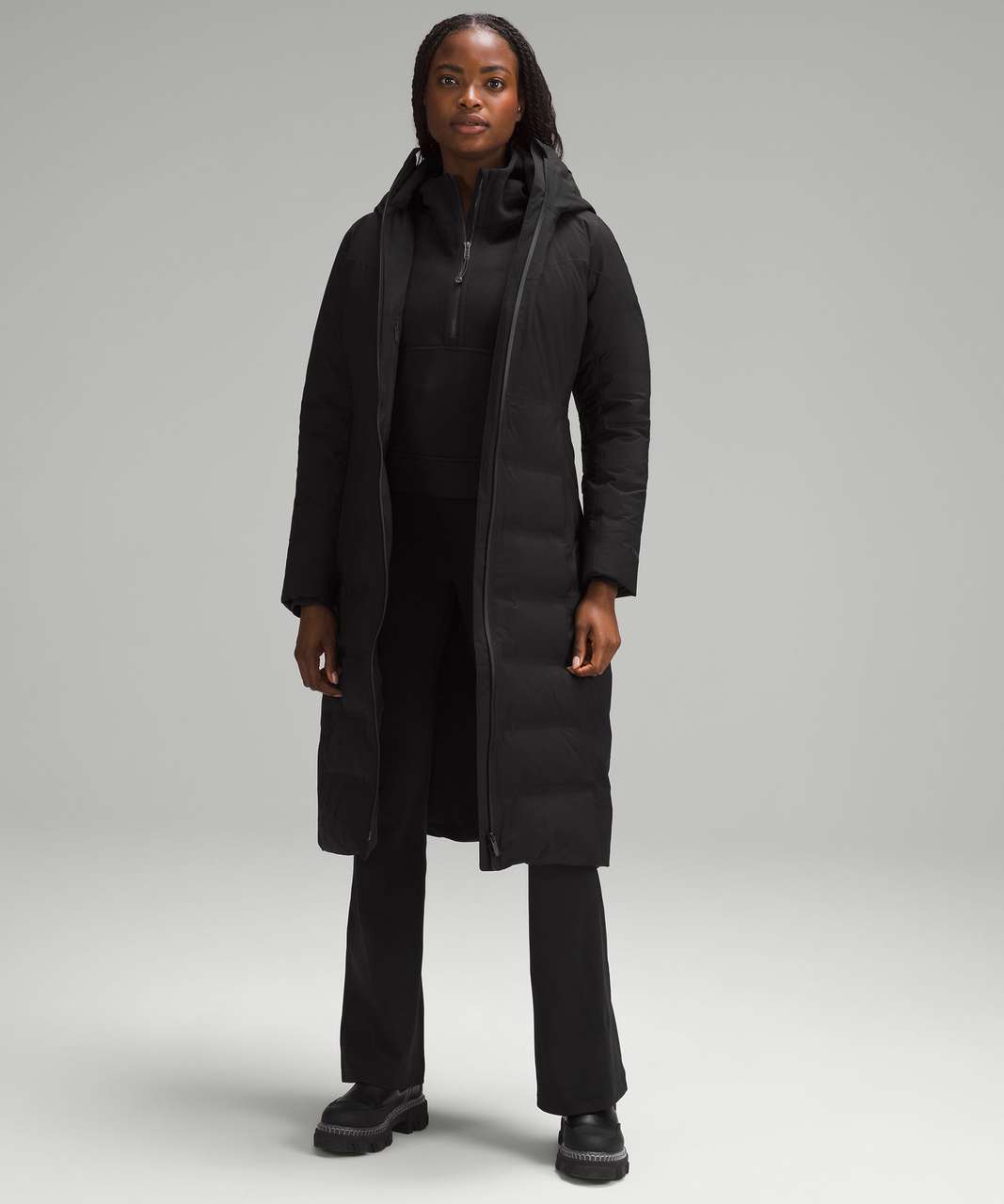 Lululemon StretchSeal Sleet Street Long Jacket - Black - lulu fanatics