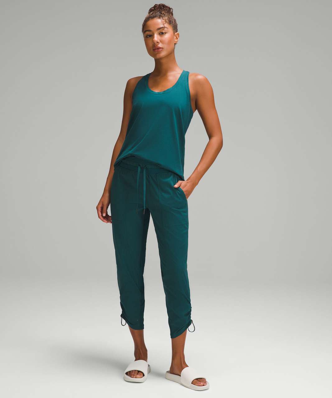 Lululemon Dance Studio Mid-Rise Cropped Pant - Storm Teal