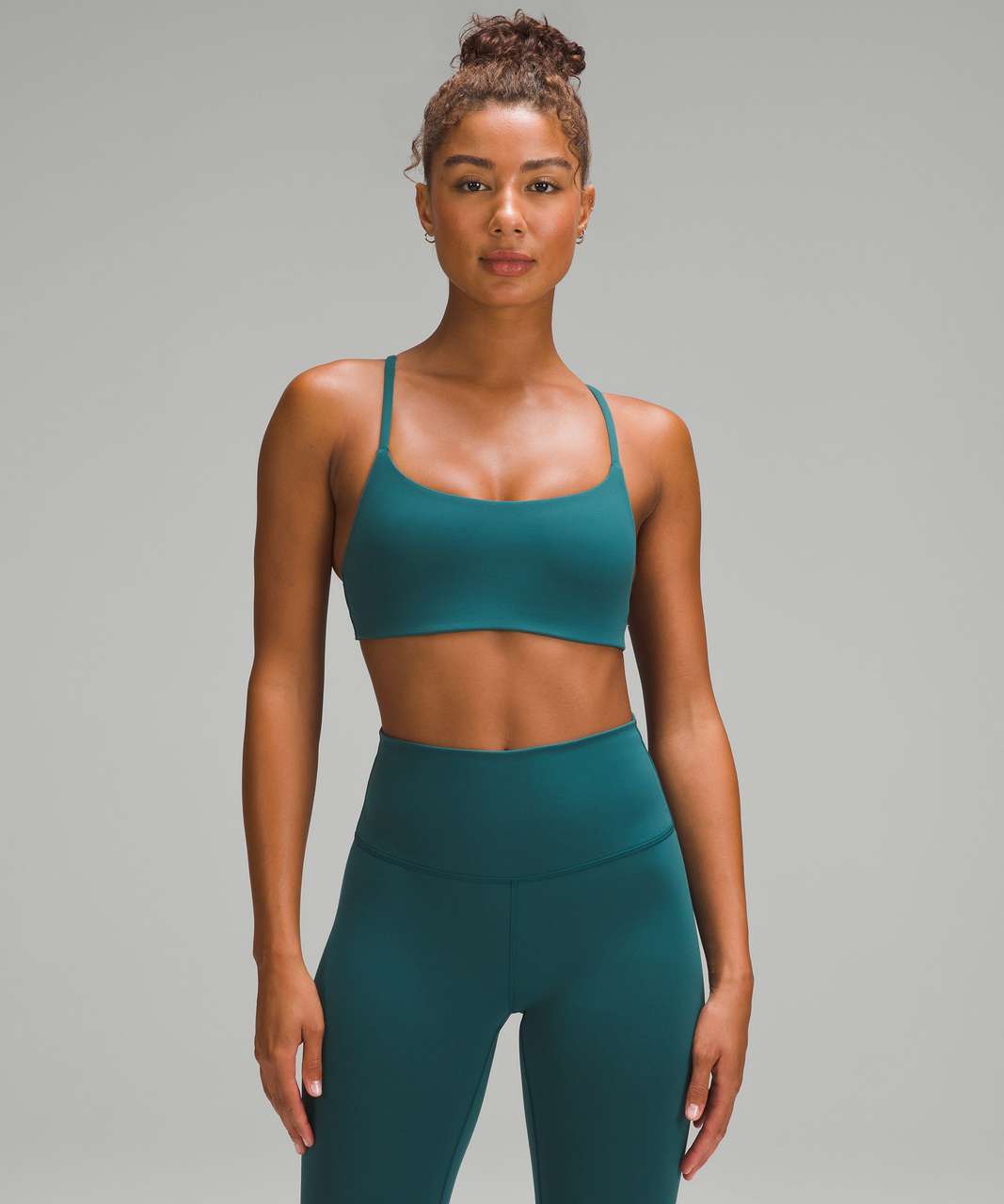 Lululemon Wunder Train Strappy Racer Bra *Light Support, A/B Cup - Storm Teal