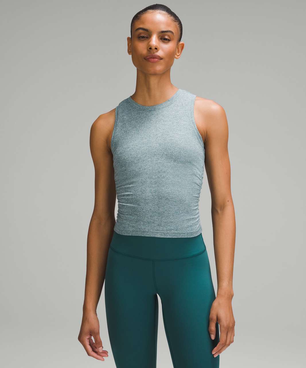 Lululemon License to Train Tight-Fit Tank Top - Heathered Storm Teal