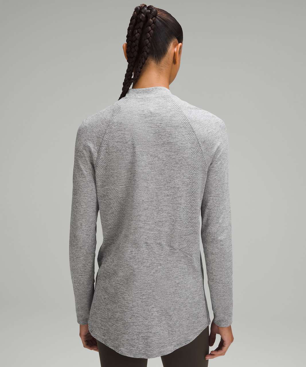 Lululemon Swiftly Relaxed Half Zip - Smoked Spruce / Wasabi - lulu fanatics