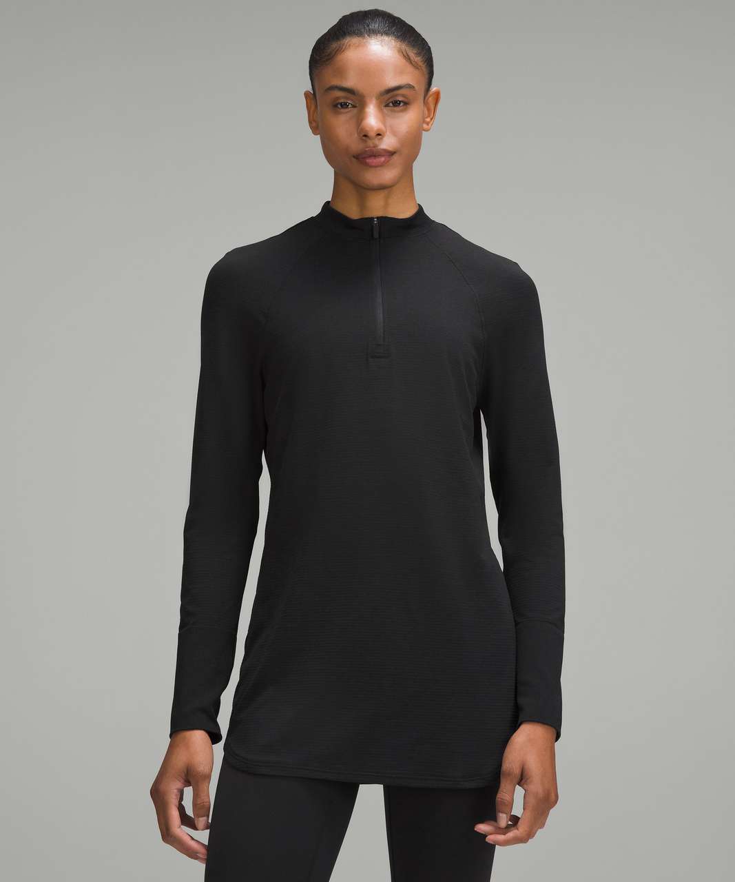 Lululemon Swiftly Relaxed Long-Length Half Zip - Black / Black