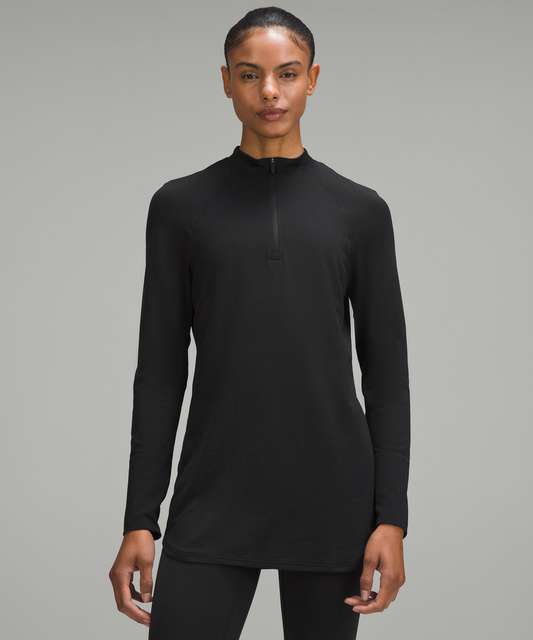 Lululemon Its Rulu Run Half Zip - Black - lulu fanatics