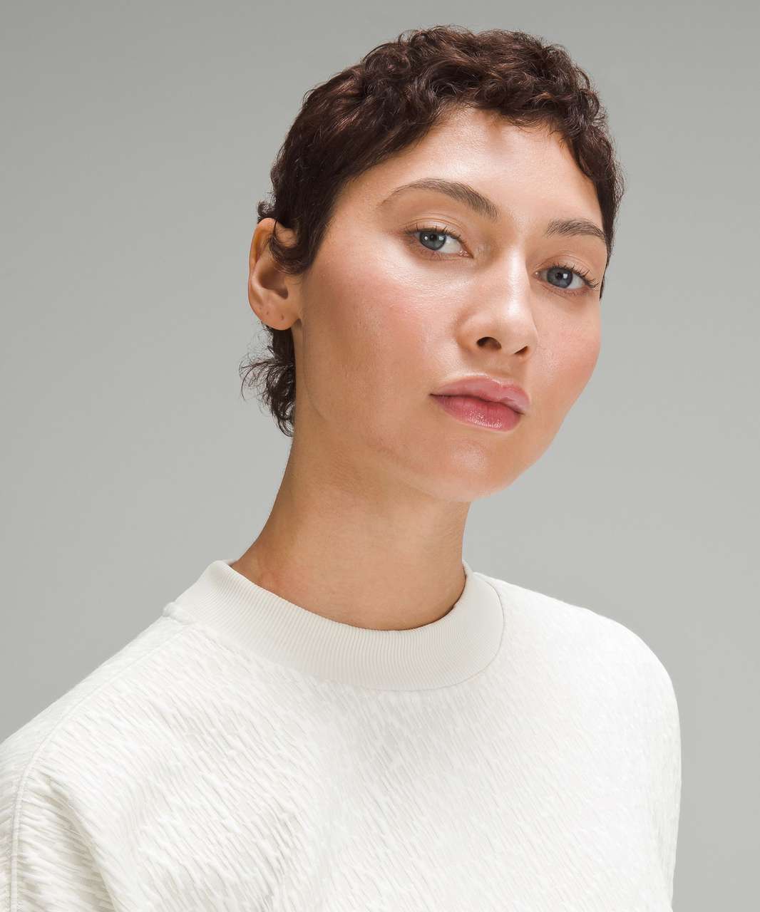 Lululemon Textured Jacquard Crewneck Pullover - Bone / White Lululemon Textured Jacquard Crewneck Pullover - Bone / White