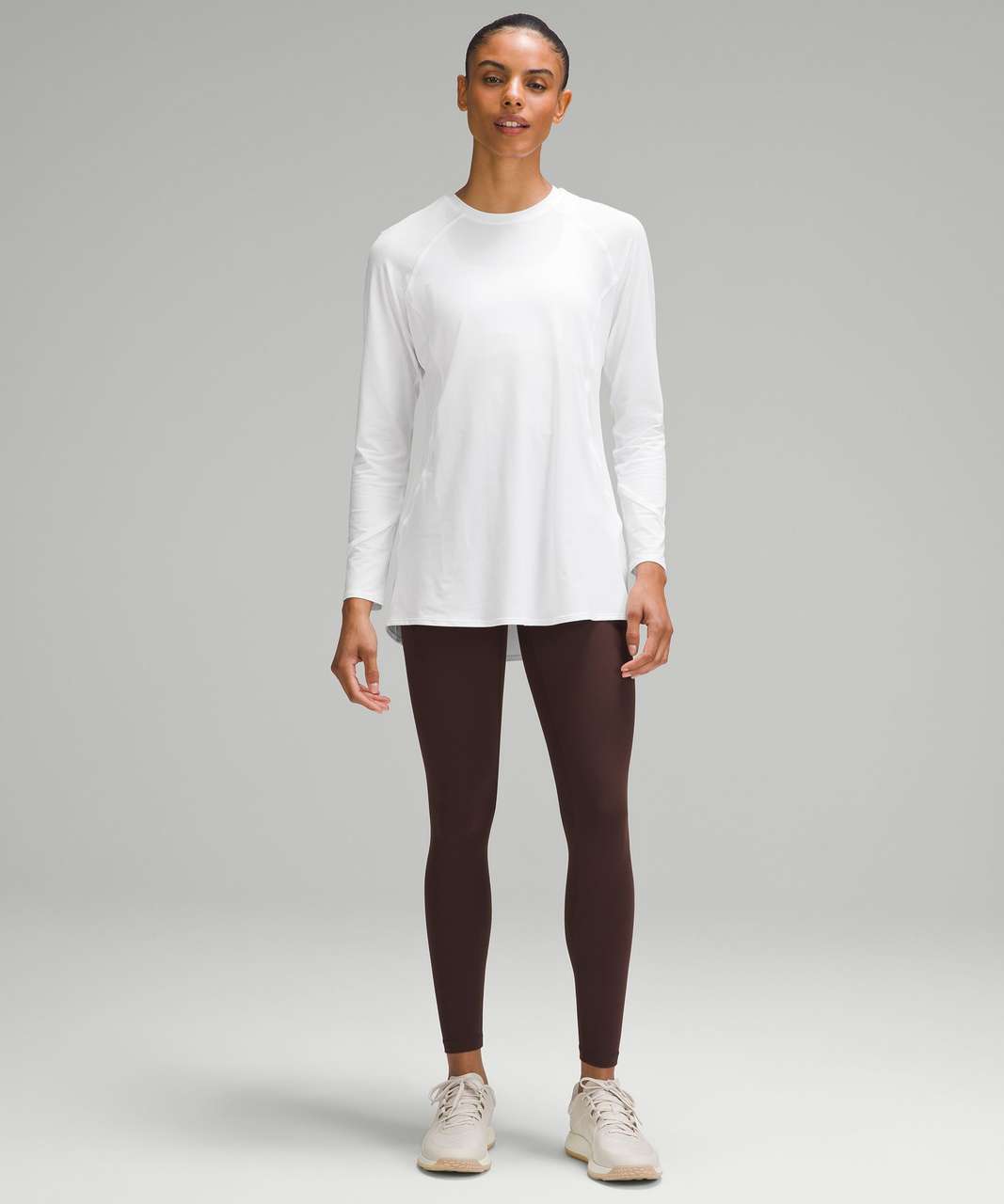 Lululemon Abrasion-Resistant High-Coverage Long-Sleeve Shirt - White