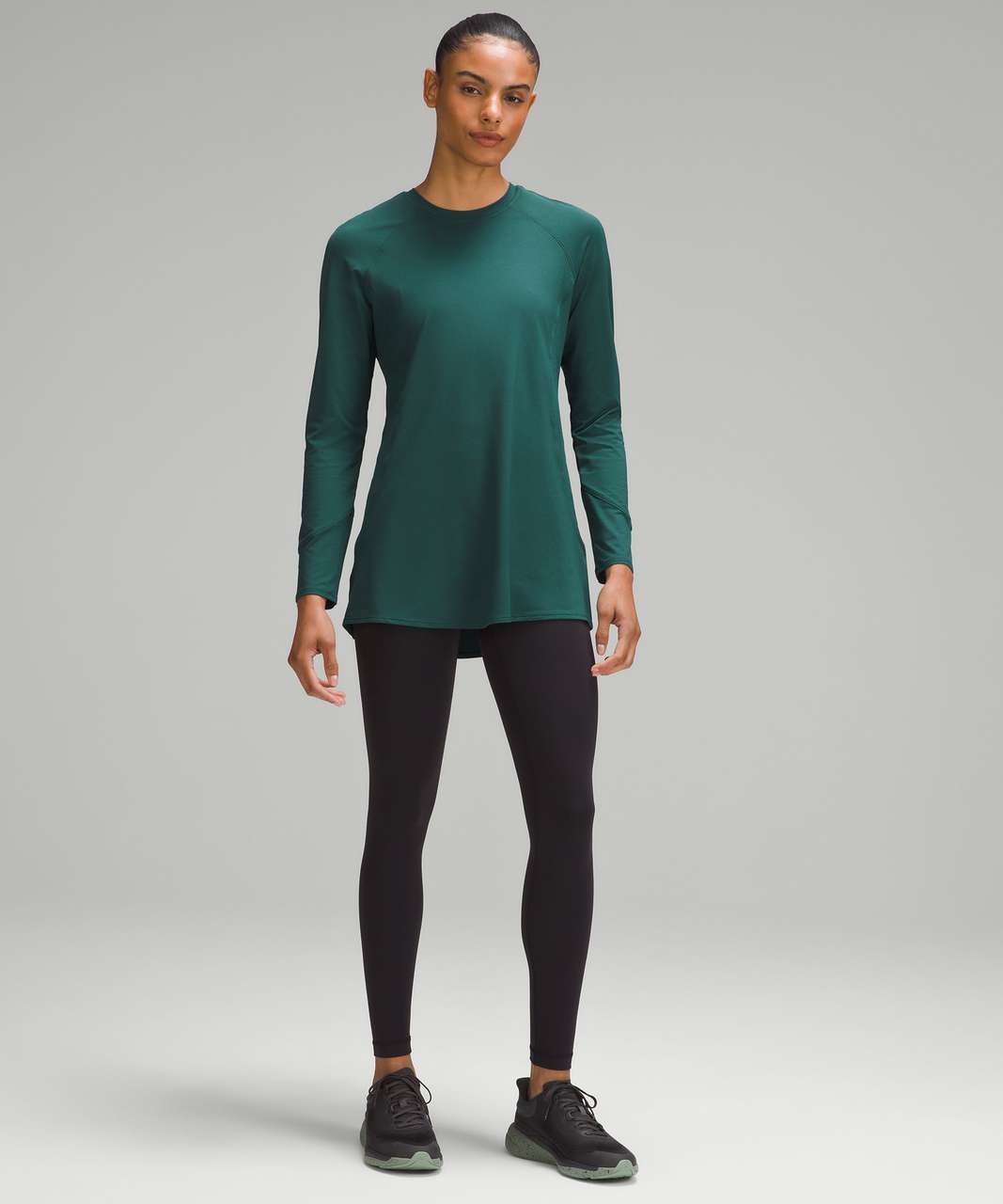 Rust Seamless Contrast Long Sleeve Sports Top