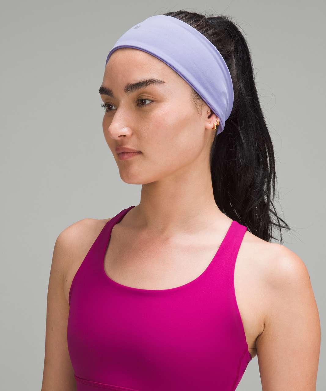 Lululemon Womens Wunder Train Wide Headband - Dark Lavender