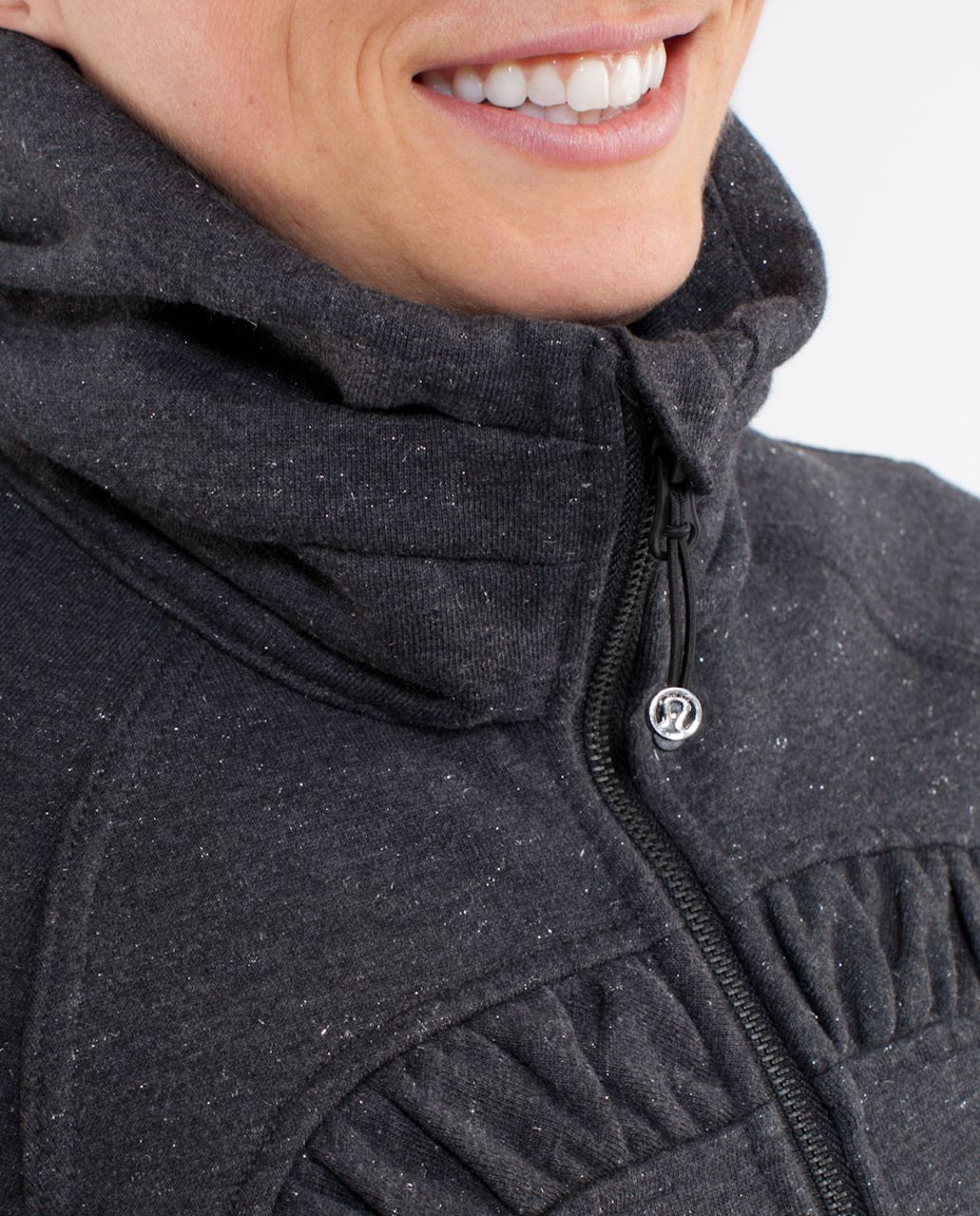 Lululemon Cozy Cuddle Up Jacket - Heathered Black / Black - lulu fanatics