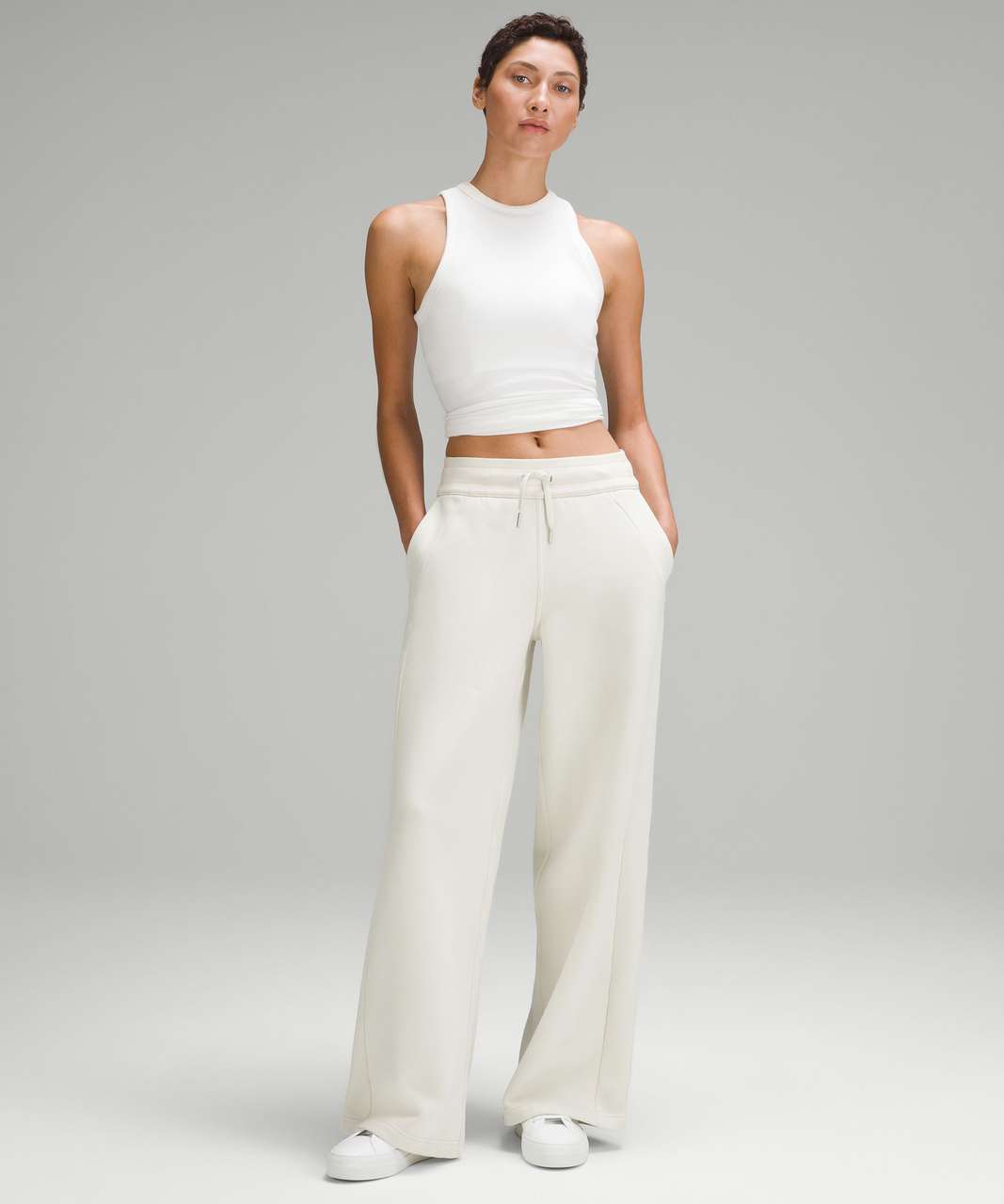 Lululemon Scuba Mid-Rise Wide-Leg Pant *Full Length - Bone