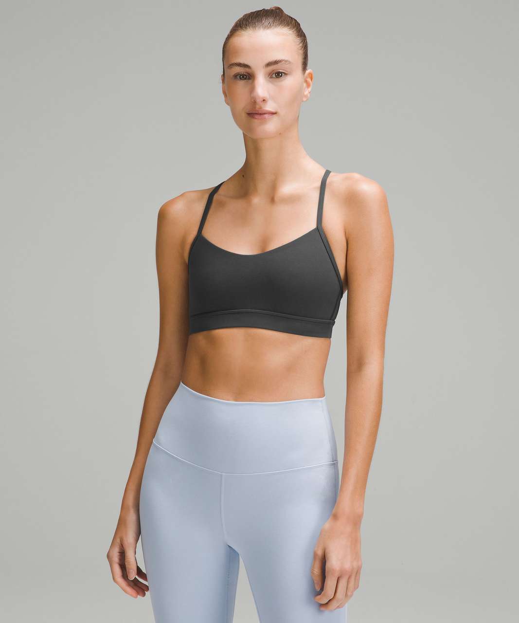 LULULEMON FLOW Y BRA *NULU 2/XXS INCOGNITO CAMO MULTI GREY INCL