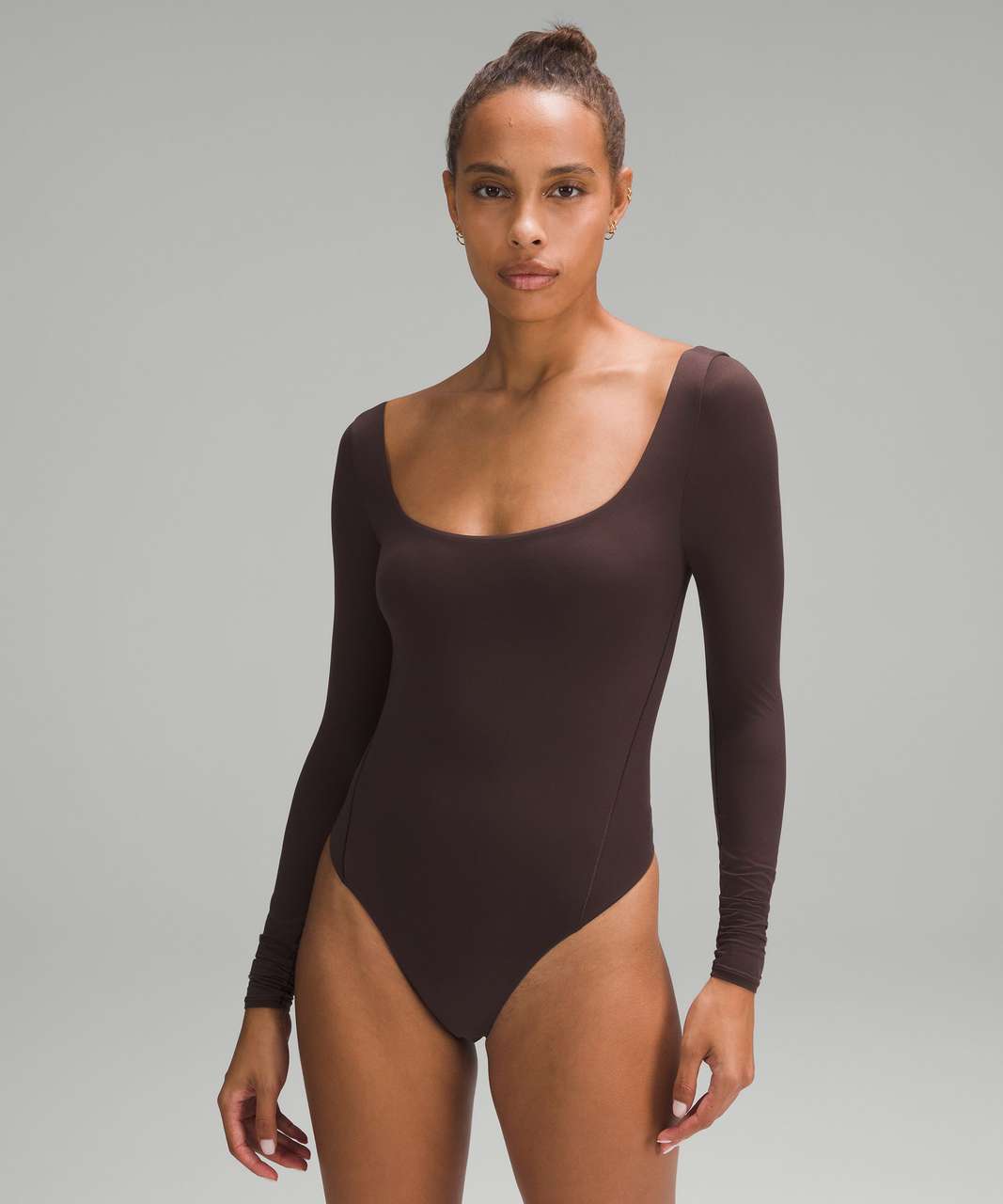 NWT Lululemon Define Long Sleeve Bodysuit 6” Luon Espresso ESPR Size : 8